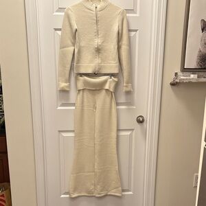 Sincerely Jules Cream Knit home suit set